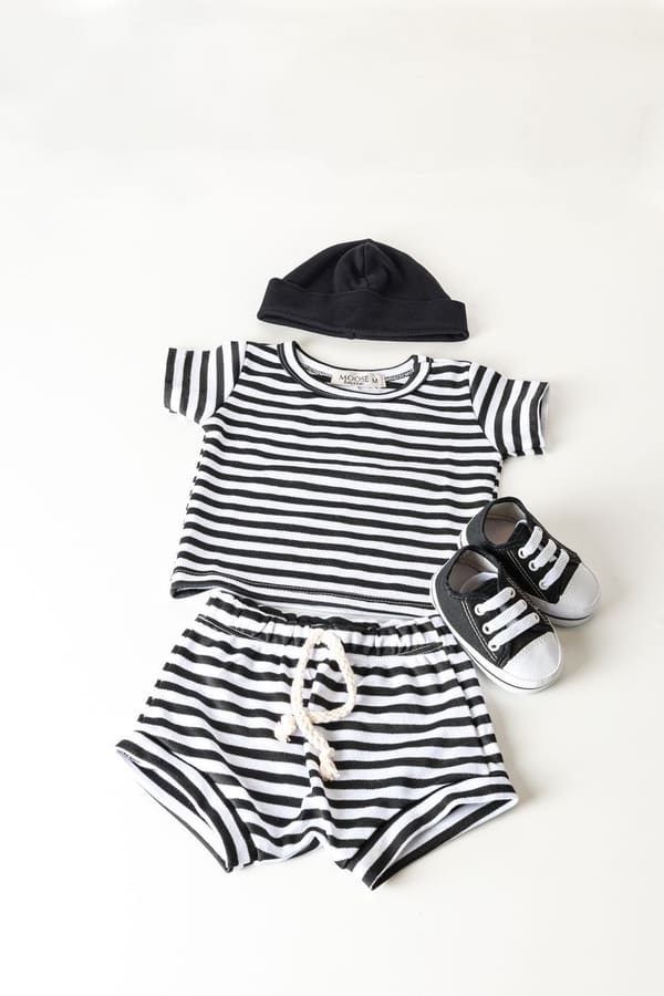 Conjunto Listrado com Touca