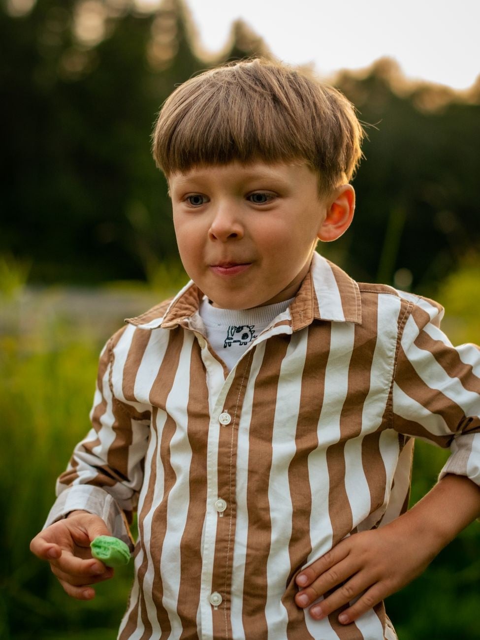 Camisa Listrada Marrom — Menino