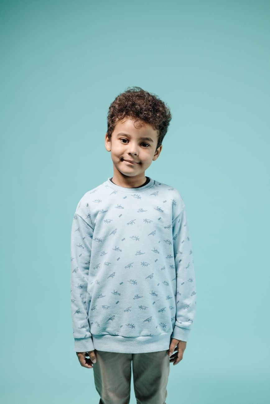 Moletom Azul Estampado — Menino